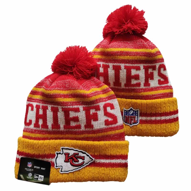 Chiefs Team Logo Red and Yellow Pom Cuffed Knit Hat YD,We sell and wholesale Chiefs Team Logo Red and Yellow Pom Cuffed Knit Hat YD on line form chian!